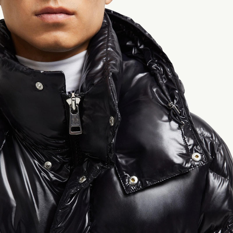 Hanoverian Hooded Square-Quilted Long Down Jacket