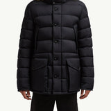 Clunye Hooded Mid-Length Down Jacket