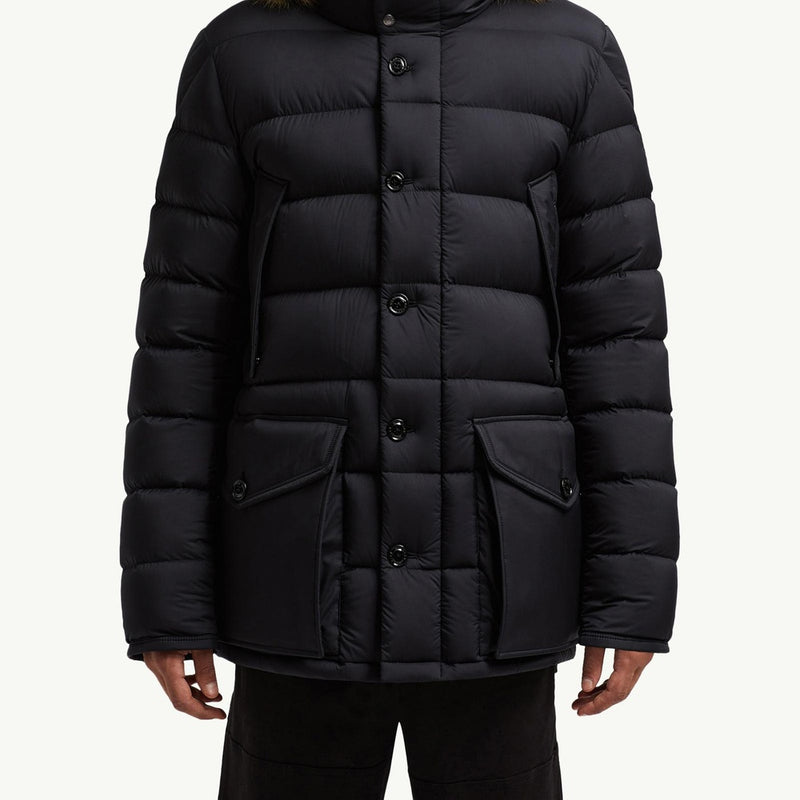 Clunye Hooded Mid-Length Down Jacket