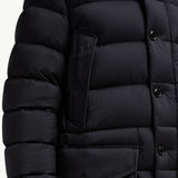 Clunye Hooded Mid-Length Down Jacket