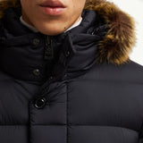 Clunye Hooded Mid-Length Down Jacket