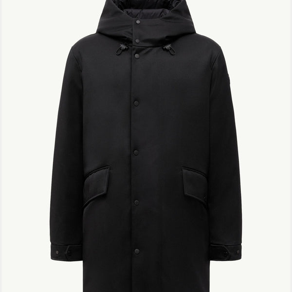 Merri Reversibe Wool Hooded Long Down Jacket