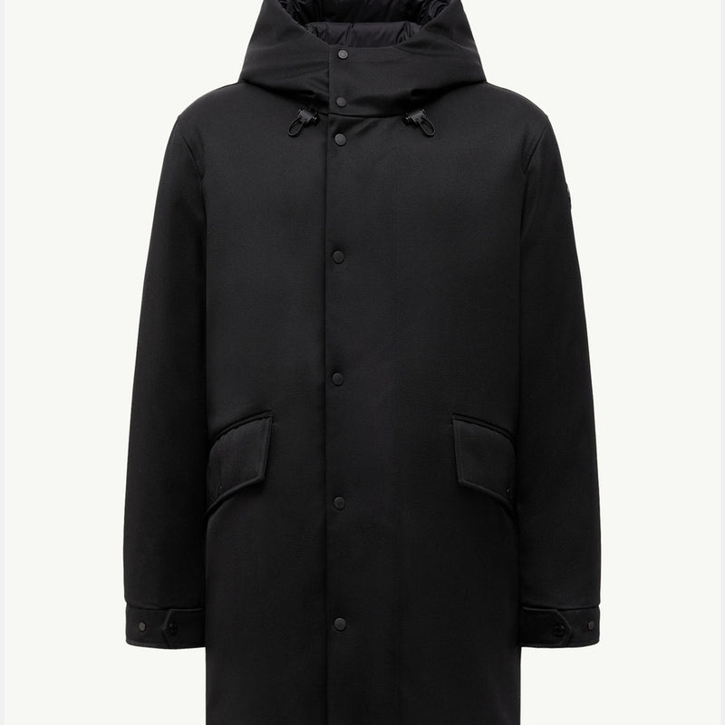 Merri Reversibe Wool Hooded Long Down Jacket