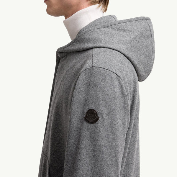 Wool Blend Zip-Up Hoodie