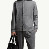 Wool Blend Zip-Up Hoodie