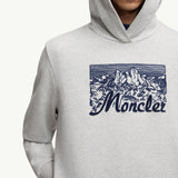 Embroidered Mountain Logo Cotton Hoodie