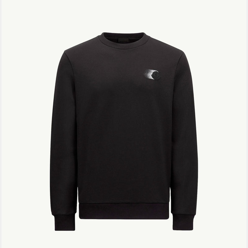 Faded Logo Motif Cotton Sweatshirt