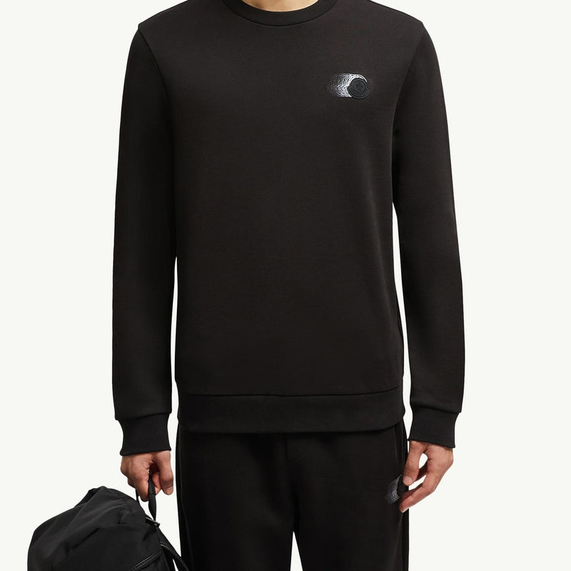 Faded Logo Motif Cotton Sweatshirt