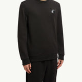 Faded Logo Motif Cotton Sweatshirt