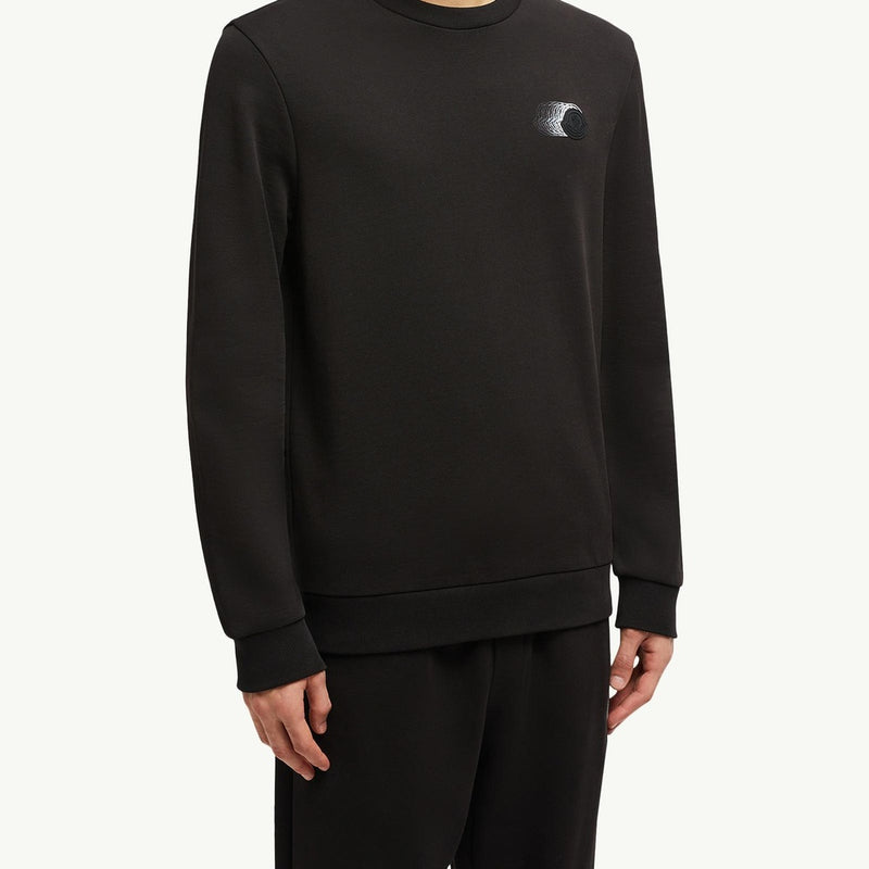 Faded Logo Motif Cotton Sweatshirt