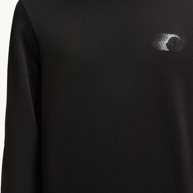 Faded Logo Motif Cotton Sweatshirt