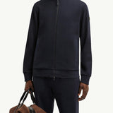 Suede-Trimmed Cotton & Cashmere Sweatshirt