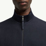 Suede-Trimmed Cotton & Cashmere Sweatshirt