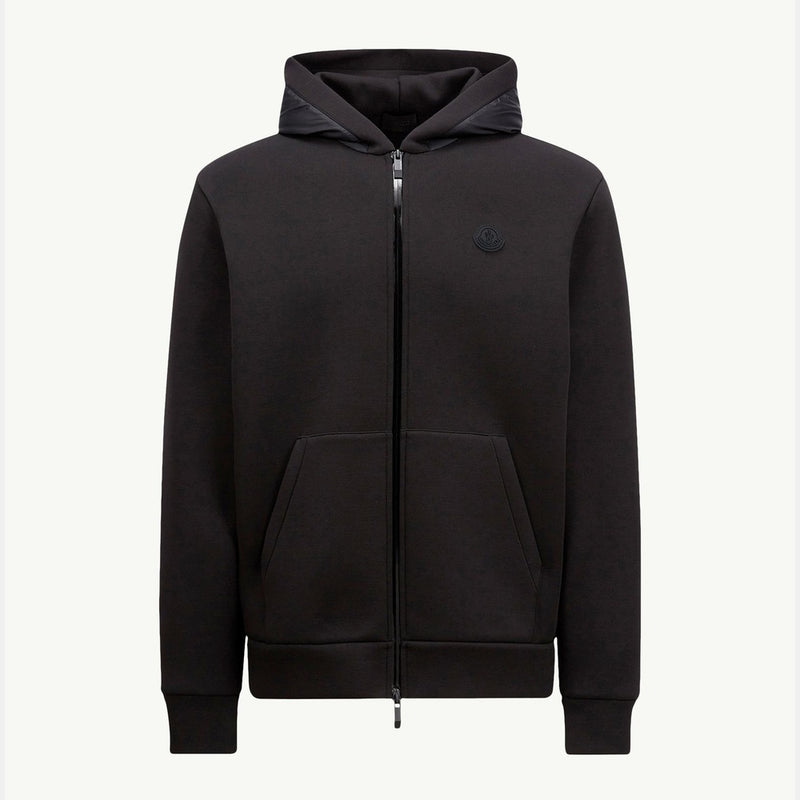 Cotton & Neoprene Zip-Up Hoodie