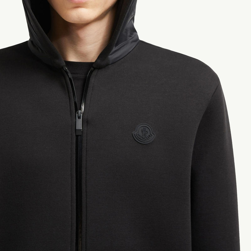 Cotton & Neoprene Zip-Up Hoodie
