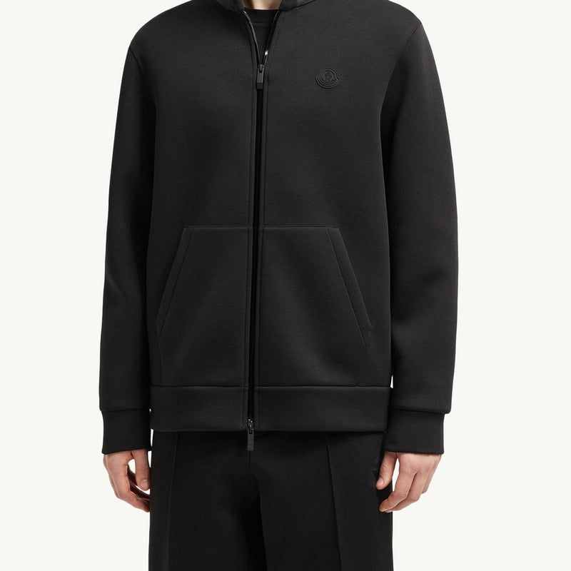 Cotton & Neoprene Zip-Up Hoodie