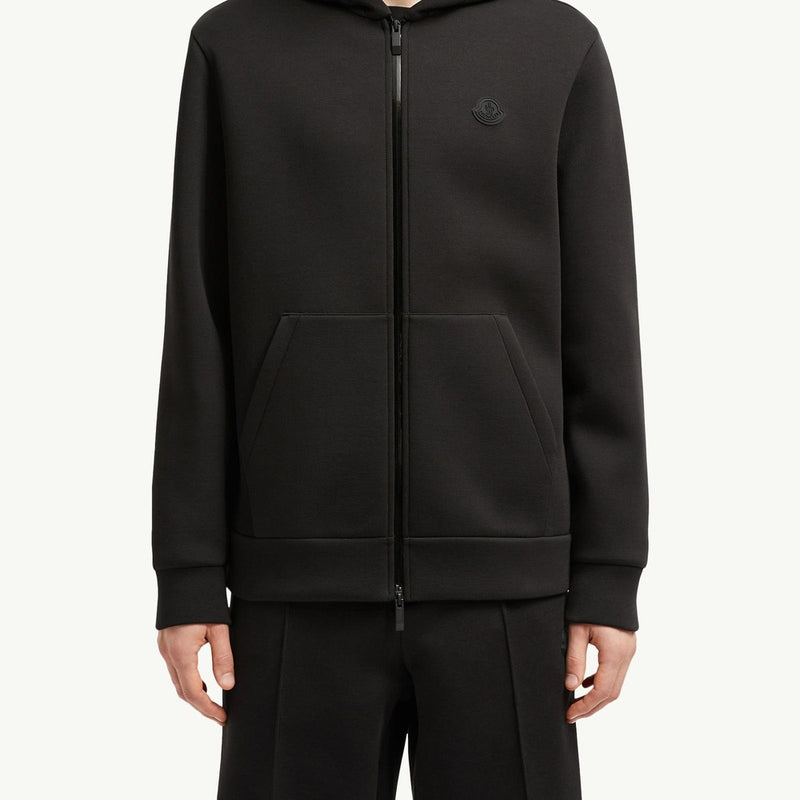 Cotton & Neoprene Zip-Up Hoodie