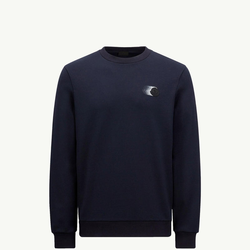 Faded Logo Motif Cotton Sweatshirt