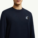 Faded Logo Motif Cotton Sweatshirt