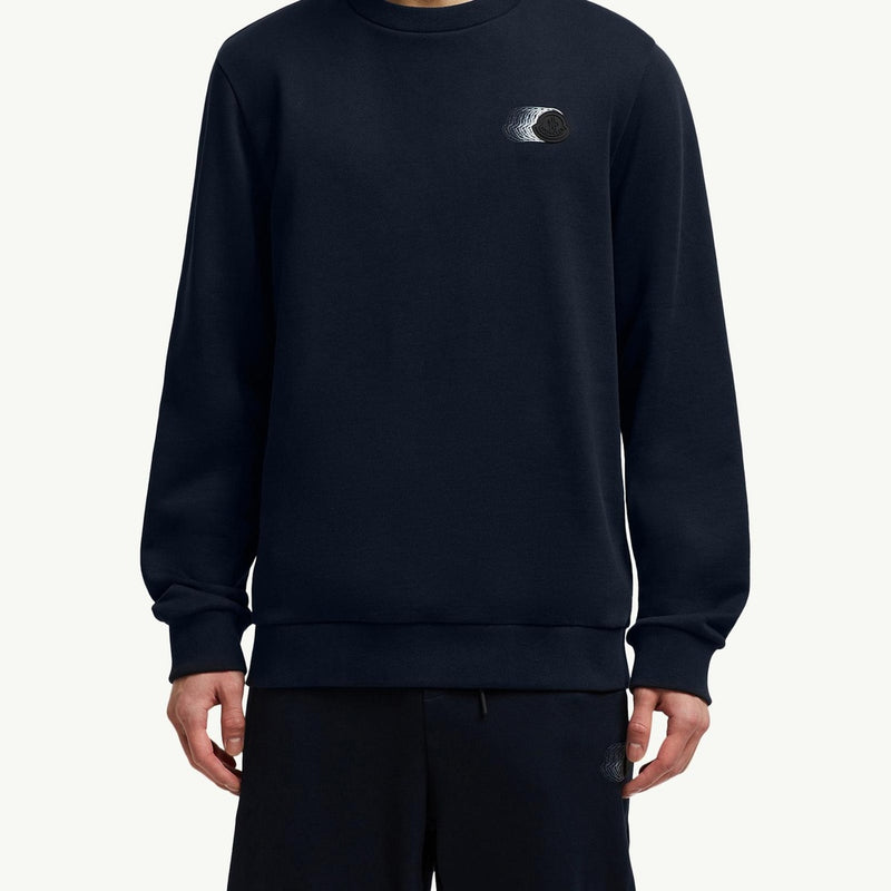 Faded Logo Motif Cotton Sweatshirt