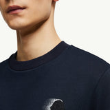 Faded Logo Motif Cotton Sweatshirt