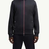 Tricolor-Trimmed Cotton Zip-Up Sweatshirt