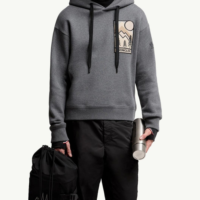 Mountain Logo Cotton Blend Hoodie