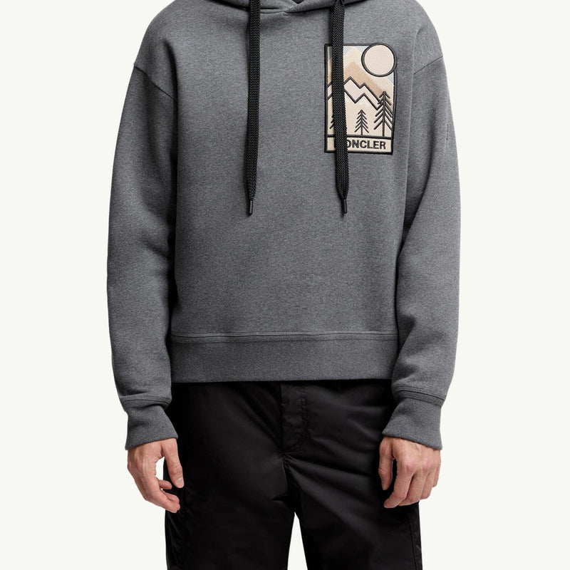 Mountain Logo Cotton Blend Hoodie