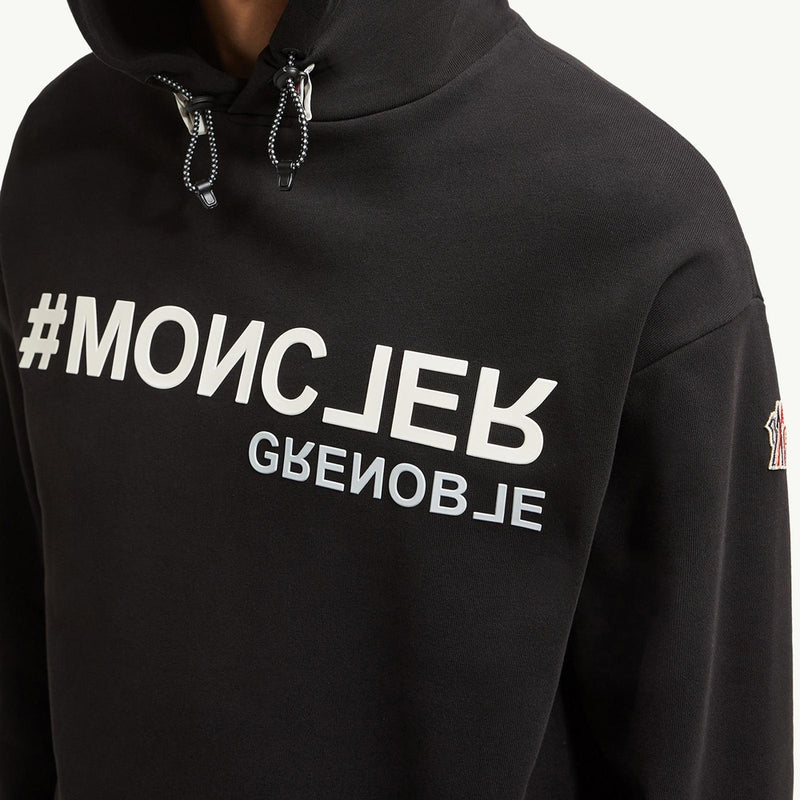 Mirrored Logo Cotton Hoodie