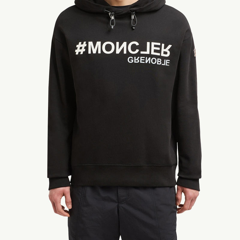 Mirrored Logo Cotton Hoodie