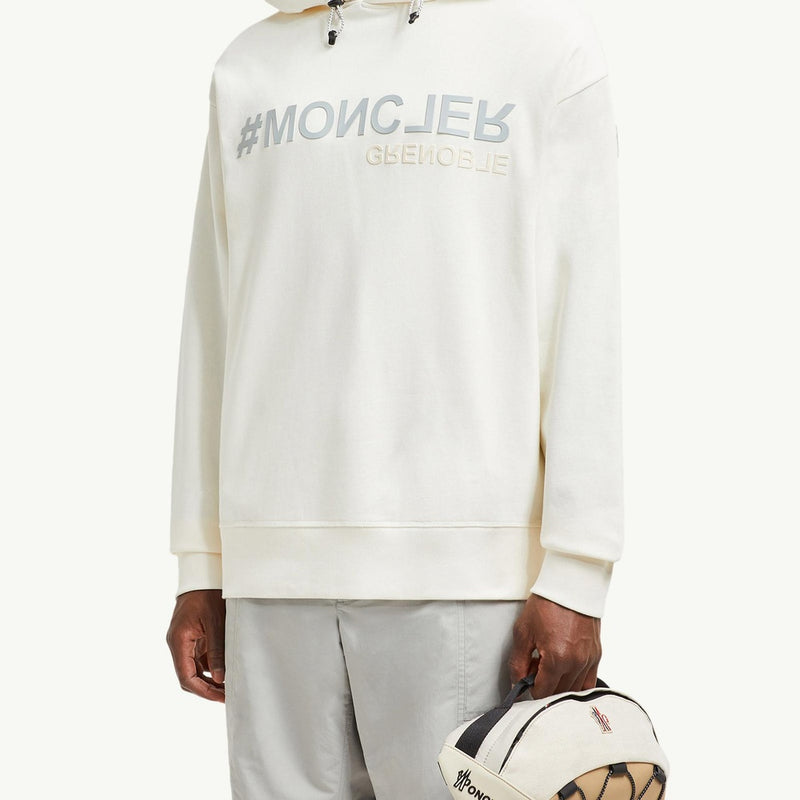 Mirrored Logo Cotton Hoodie