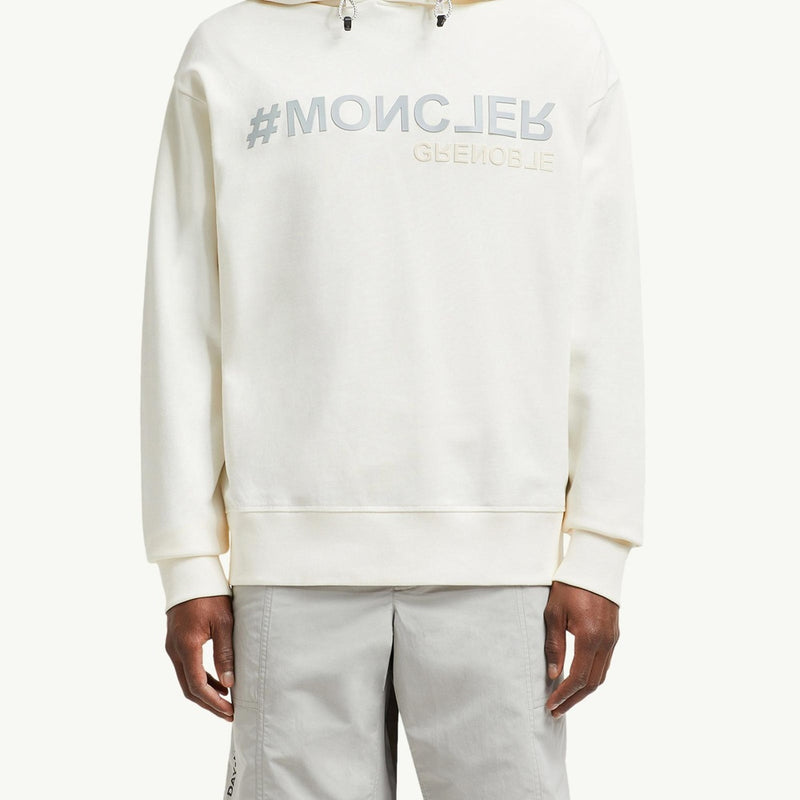 Mirrored Logo Cotton Hoodie