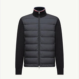 Padded Zip-Up Cotton Cardigan