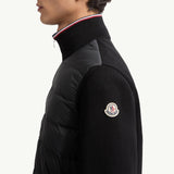 Padded Zip-Up Cotton Cardigan