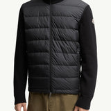 Padded Zip-Up Cotton Cardigan