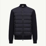 Padded Wool Zip-Up Cardigan