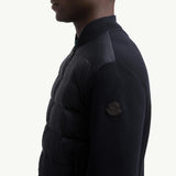 Padded Wool Zip-Up Cardigan