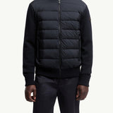 Padded Wool Zip-Up Cardigan