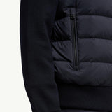 Padded Wool Zip-Up Cardigan