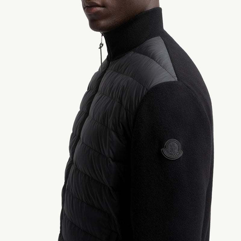 Padded Wool & Cashmere Zip-Up Cardigan