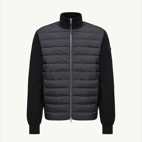 Padded Wool & Cashmere Zip-Up Cardigan