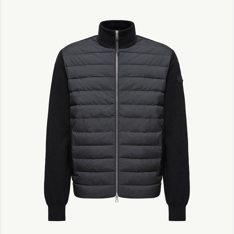 Padded Wool & Cashmere Zip-Up Cardigan