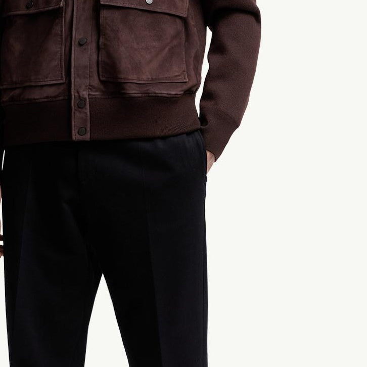 Wool & Suede Cardigan