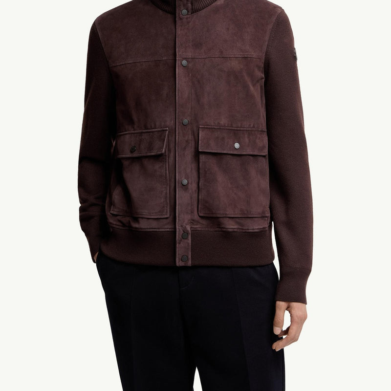 Wool & Suede Cardigan