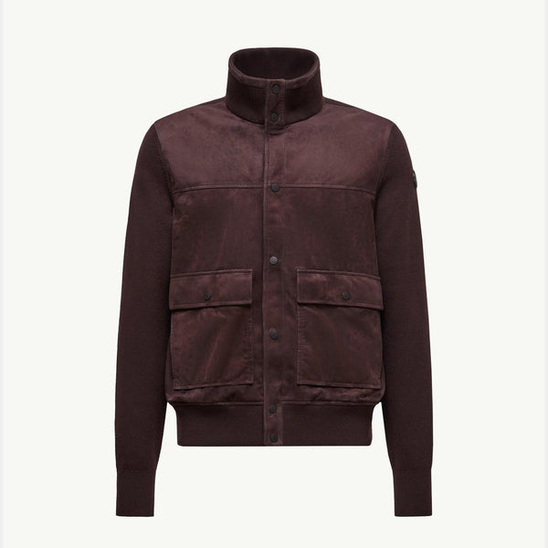 Wool & Suede Cardigan