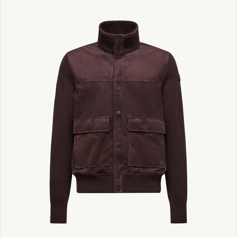 Wool & Suede Cardigan