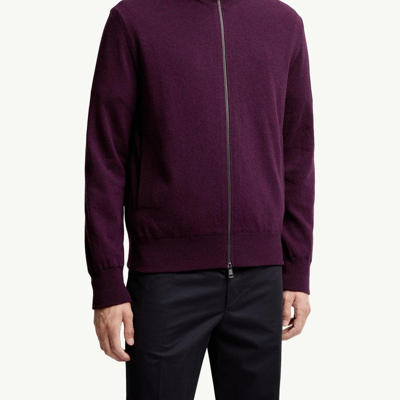Wool & Cashmere Zip-Up Cardigan