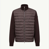 Padded Wool & Cashmere Zip-Up Cardigan