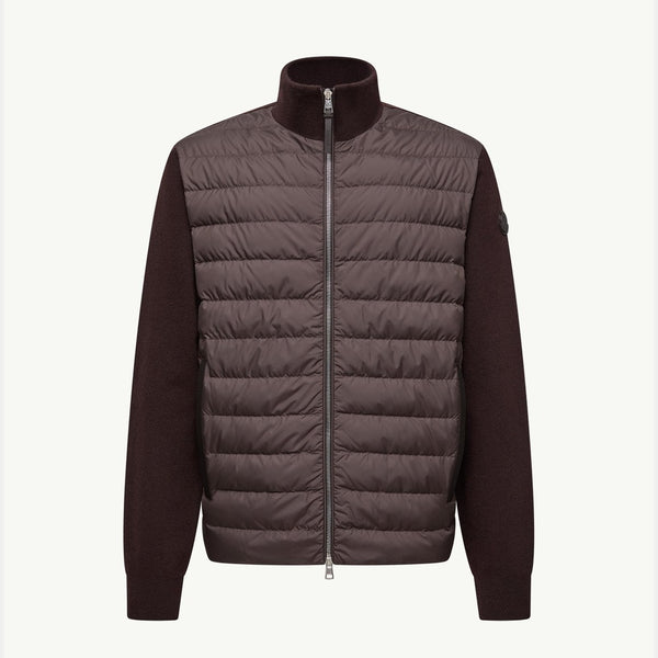 Padded Wool & Cashmere Zip-Up Cardigan