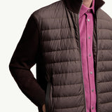 Padded Wool & Cashmere Zip-Up Cardigan